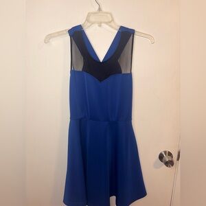 Elegant Blue Sleeveless Dress/L
